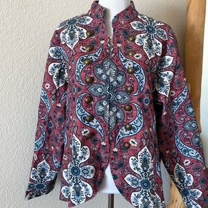 New The Pyramid Collection floral jacket 100% cotton
